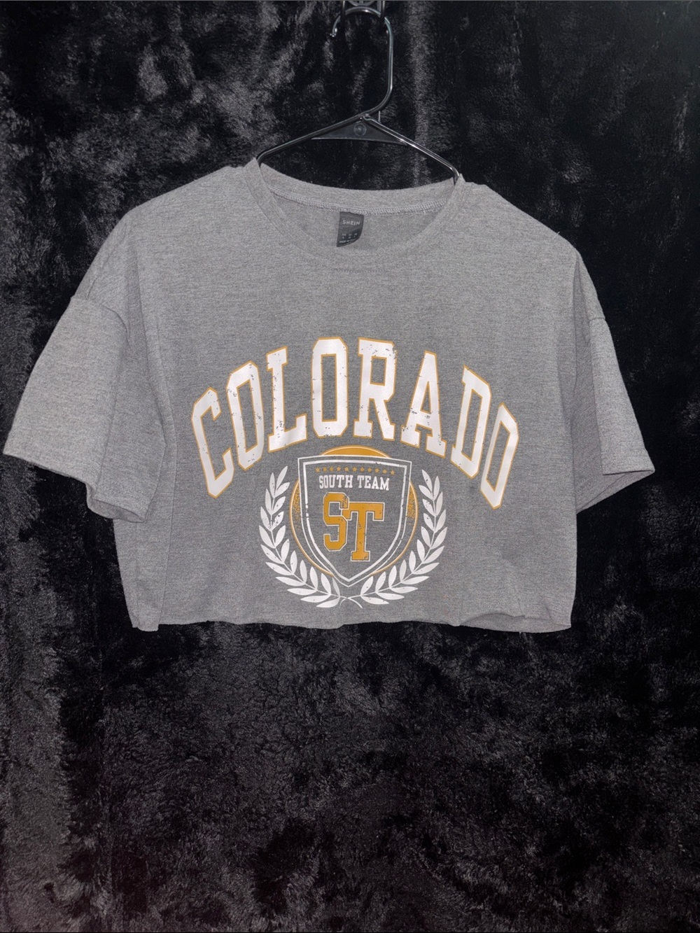 Gray Baggy Crop-Top